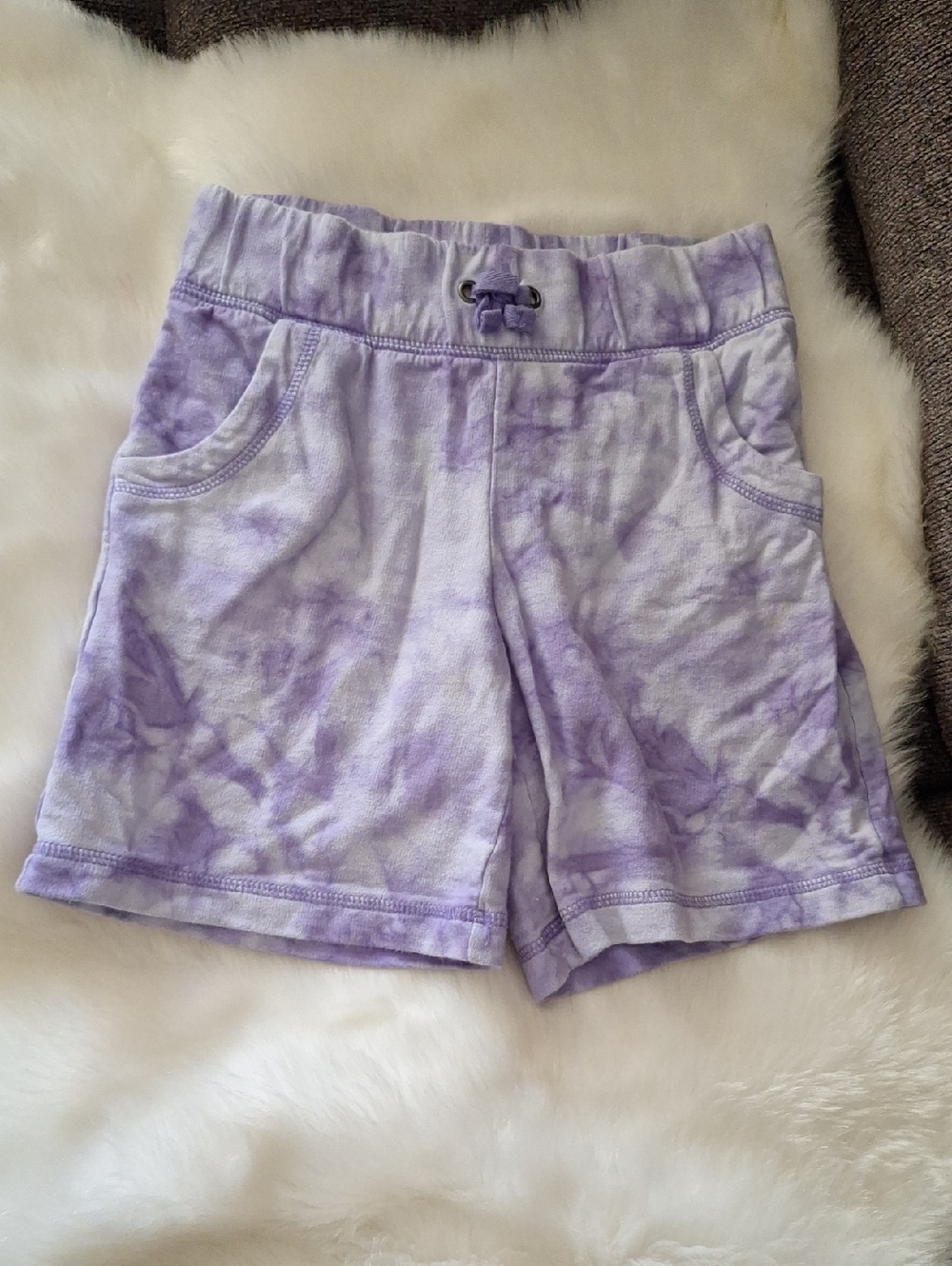 Circo Lilac Tie-Dye Knit Shorts